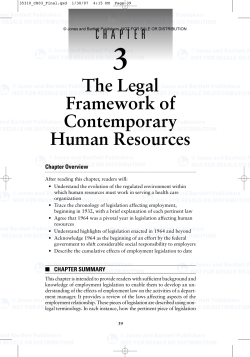 The Legal Framework of Contemporary Human Resources