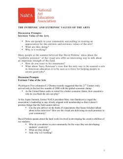 The Intrinsic and Extrinsic Values for the Arts