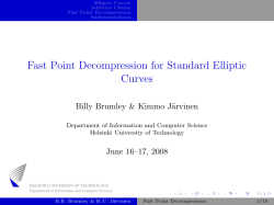 Fast Point Decompression for Standard Elliptic Curves