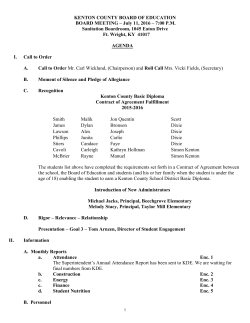 Agenda - Kenton County Schools