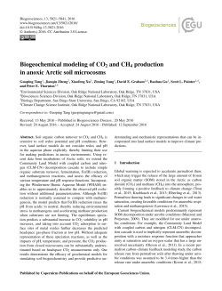 Biogeochemical modeling of CO2 and CH4