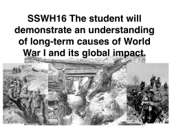 SSWH16 The student will demonstrate an understanding of long