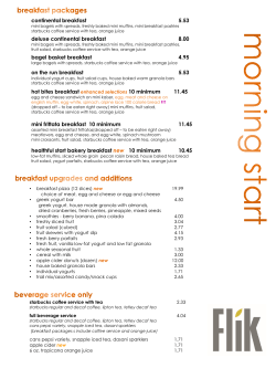 new catering menu - Compass Group USA