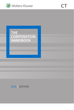 The Corporation Handbook - 2016