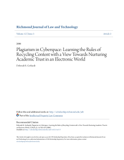Plagiarism in Cyberspace: Learning the Rules of Recycling Content