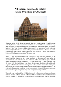 All Indians genetically related Aryan