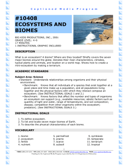 10408 ecosystems and biomes - The Described and Captioned