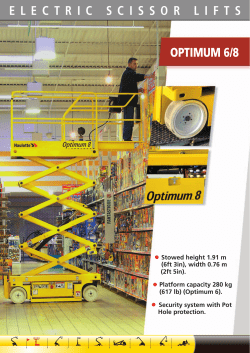 OPTIMUM 6/8 ELECTRIC SCISSOR LIFTS