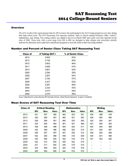 2014 SAT results - Boston Public Schools