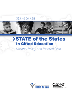 2008-2009 State of the States in Gifted Education