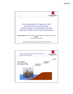 Online measurement of gaseous I2 and activated iodine compounds