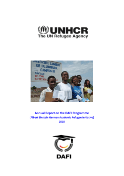 Annual Report on the DAFI Programme