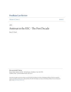 Antitrust in the EEC - The First Decade