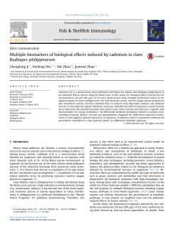 Multiple biomarkers of biological effects induced by cadmium in