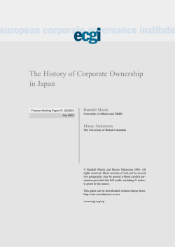 The History of Corporate Ownership in Japan