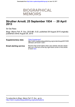2013 20 April &minus;&minus; Struther Arnott. 25 September 1934