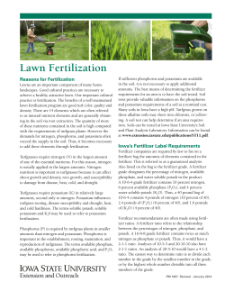Lawn Fertilization - Extension Store