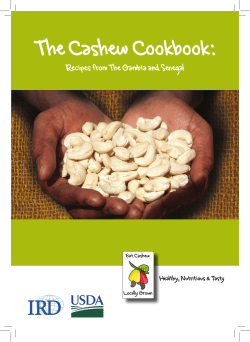 The Cashew Cookbook - African Cashew Alliance