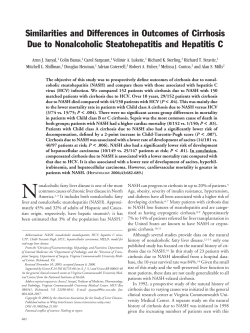 Similarities and differences in outcomes of cirrhosis due to