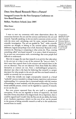 Does Arts-Based Research Have a Future?