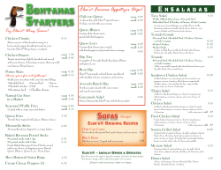 Open Carry-Out Menu - Elsas Mexican Restaurants