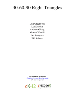 30-60-90 Right Triangles