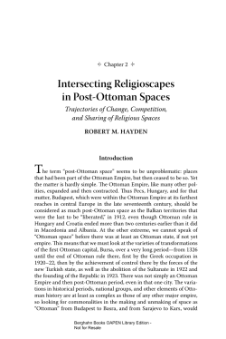 Intersecting Religioscapes in Post-Ottoman Spaces