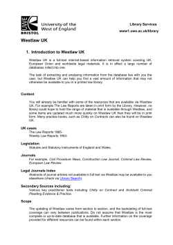 Library guide to Westlaw UK