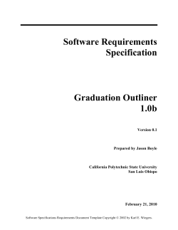 Software Requirements Specification