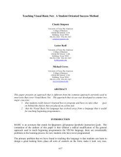 Teaching Visual BASIC