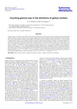 Counting gamma rays in the directions of galaxy clusters