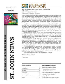February - St. John`s