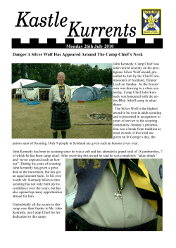 Monday 26th July - Blair Atholl Jamborette