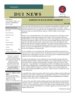 Issue 53 - Tennessee Traffic Safety Resource Prosecutors