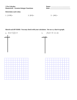 Homework 3: Greatest Integer Function