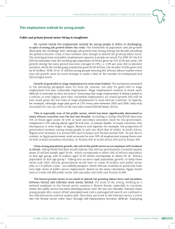 African Economic Outlook: The Employment Outlook for Young People