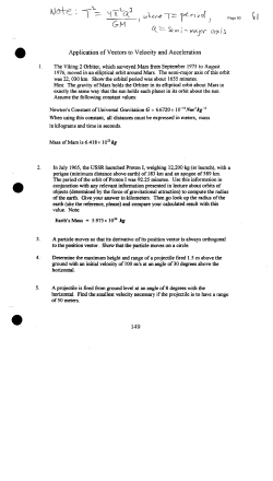 Applications of Vectors to Velocity and Acceleration