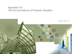 Appraisal 101 The Art and Science of Property Valuation