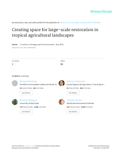 Creating space for large-scale restoration in tropical - PUC-Rio