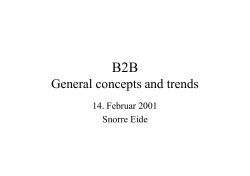 B2B General concepts and trends