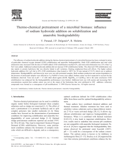 Thermo-chemical pretreatment of a microbial biomass: influence of