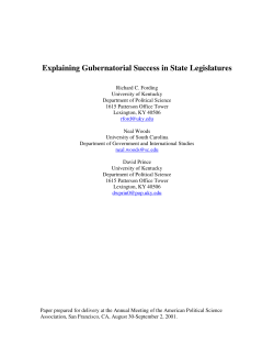Explaining Gubernatorial Success in State Legislatures