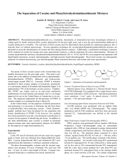 The Separation of Cocaine and