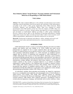 Does Ethnicity Matter? Social Workers` Personal Attitudes and