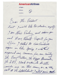 And, read the letter Elvis sent to President Nixon