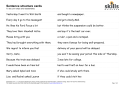 L1-2 sentence strucuture cards