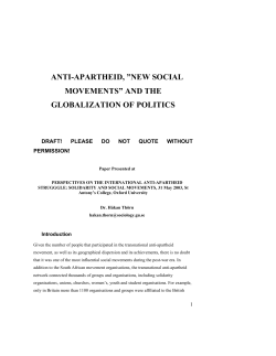 anti-apartheid and the globalisation of politics