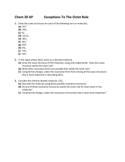 Chem 20 AP Exceptions To The Octet Rule