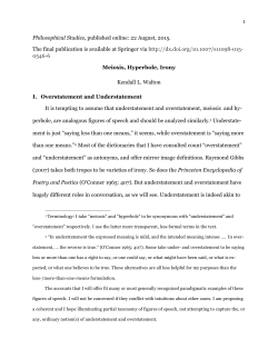 Meiosis,Hyperbole,Irony