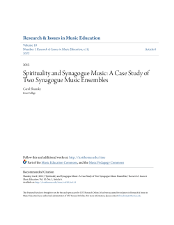 Spirituality and Synagogue Music: A Case Study of Two Synagogue